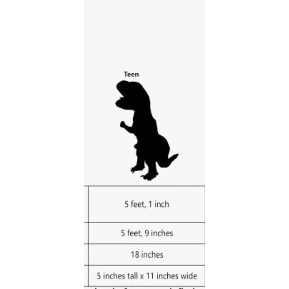 Rubies Jurassic World Teen Inflatable T-Rex Costume 700430 Brown Dinosaur